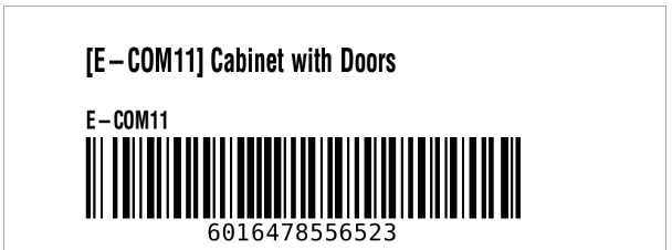 Beispiel eines Barcode-Etiketts.