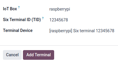 Konfiguration der Terminal-ID für das SIX-Zahlungsterminal