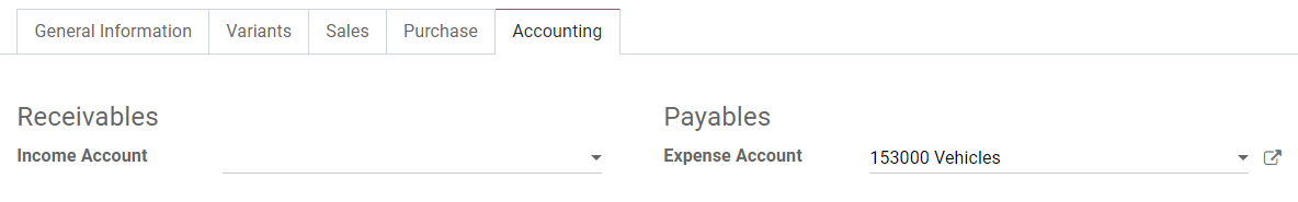 Odoo में प्रॉडक्ट के लिए Assets Account का बदलाव