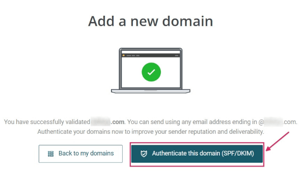 Mailjet में SPF/DKIM रिकॉर्ड के साथ डोमेन को ऑथेंटिकेट करें।
