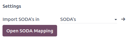 SODA जर्नल का कॉन्फ़िगरेशन।