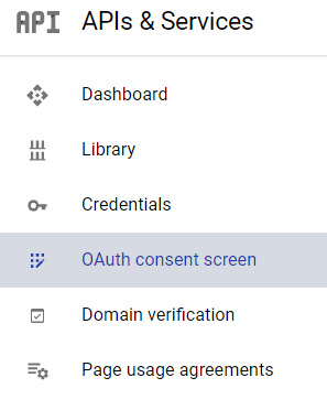 Google OAuth सहमति चयन मेनू।