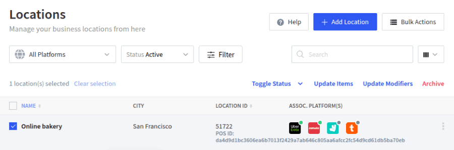 Atlas अकाउंट के locations टैब में Request to go live बटन