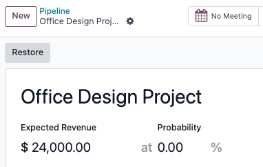 Restore बटन पर जोर देने वाला खोया हुआ अवसर।