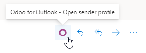 Odoo for Outlook कस्टमाइज़्ड ऐक्शन