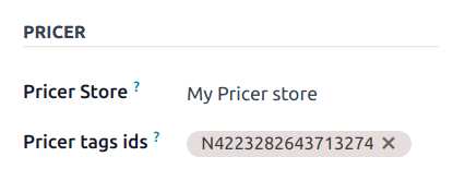 Pricer टैग को प्रॉडक्ट से लिंक करना