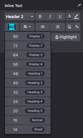 Sizing classes