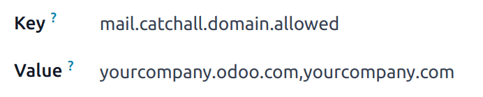 mail.catchall.domain.allowed システムパラメータセット。