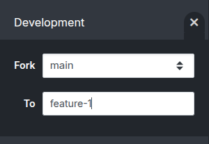 Forking the production branch to create a development branch on Odoo.sh