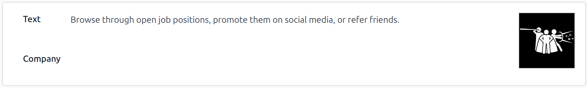 メインフィールドが強調表示された編集モードのオンボーディングスライド。