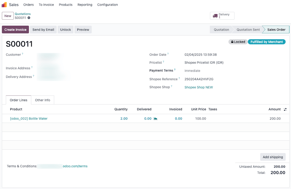 Odoo\ 内の\ Shopee\ 同期済み販売オーダ。