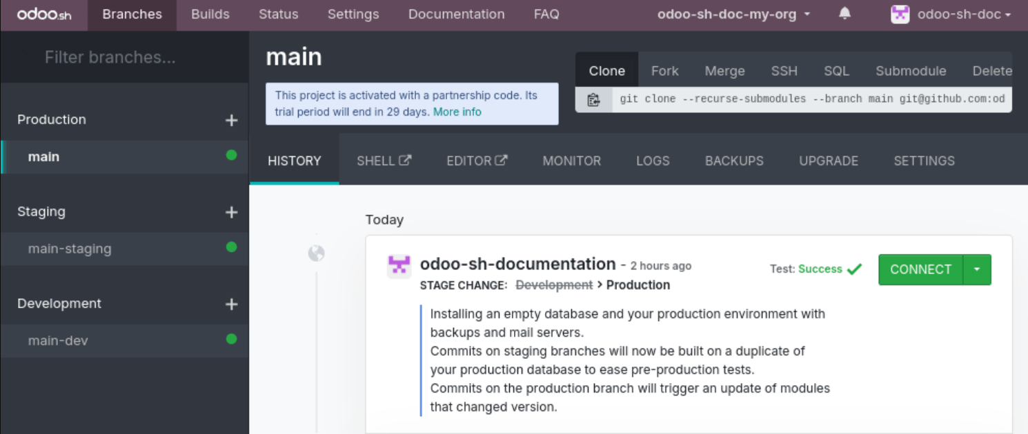 Odoo.sh项目示例