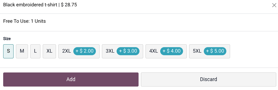 Free-to-use stock displayed in POS register.