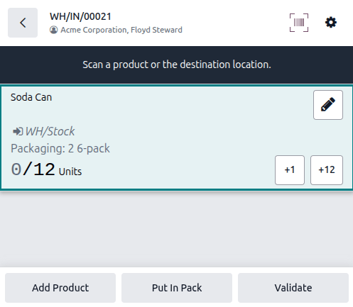 Overview of receipts in transfer to scan.