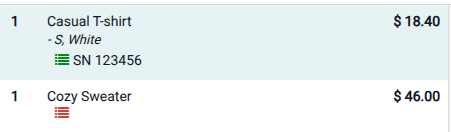 Serial number assignment in POS register.