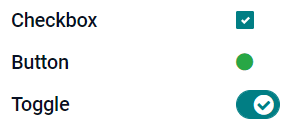 विभिन्न विजेट के साथ Checkbox फ़ील्ड के उदाहरण