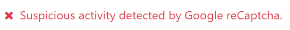 Google reCAPTCHA वेरिफ़िकेशन गड़बड़ी मैसेज