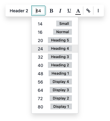 Sizing classes