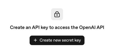 OpenAIのAPIキーページ。