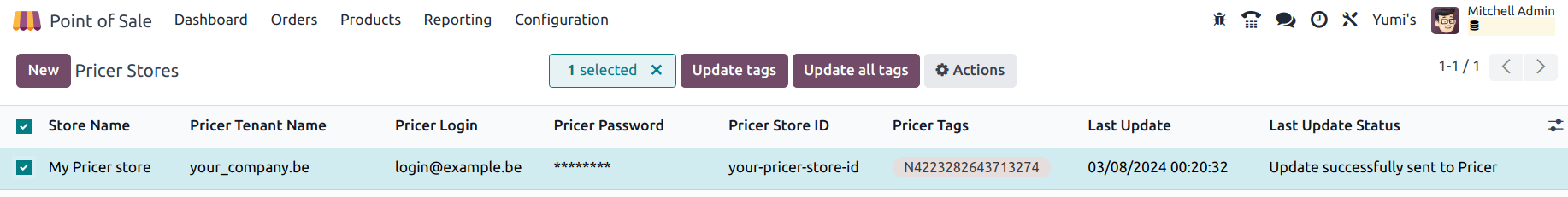 すべてのPricerタグを更新