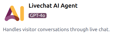 AI 应用中预配置的 AI 在线聊天坐席。
