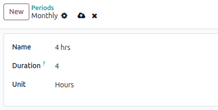 出租應用程式中新期間檢視的範例。